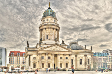 Fototapeta na wymiar Berlin-Gendarmenmarkt-Deutscher Dom