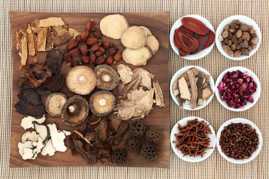 Chinese Medicinal Herbs. Used In Natural Herbal Medicine