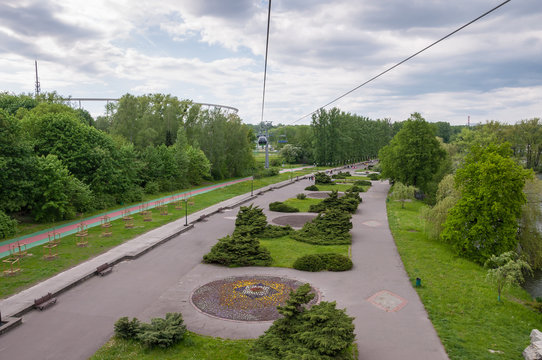 Aerial view of Silesia Park in Chorzow