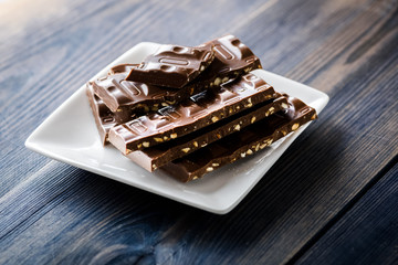 chocolate bar with nuts