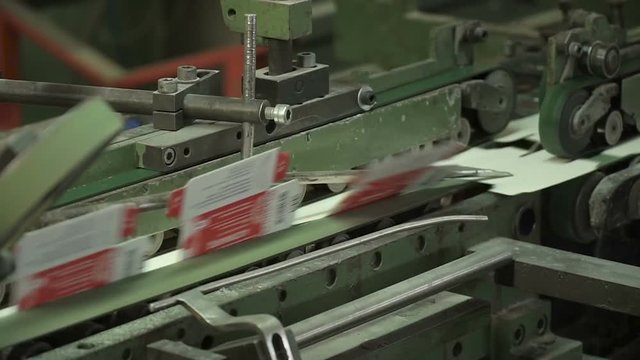 conveyor belt in a printing house