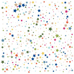 Abstract background with falling star-shaped confetti