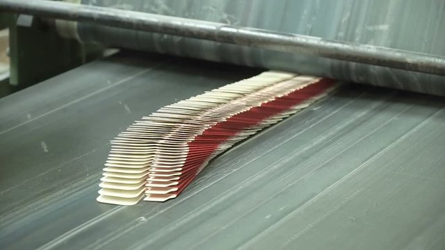 conveyor belt in a printing house