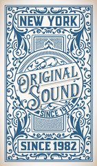 Vintage card with floral ornaments