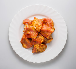 raw shish kebab