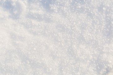 Snow background in close up
