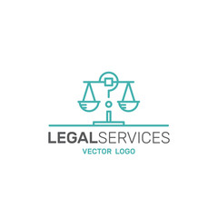 Vector Icon Style Illustration Logo of Legal Law Services, Investigation, Justice Authority, Isolated Banner