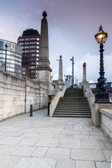 LONDON, ENGLAND - JUNE 16 2016:  Sunset of Lambeth bridge, London, England, Great Britain