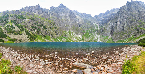 Czarny Staw pod Rysami lake, Tatra Mountains, Poland - obrazy, fototapety, plakaty