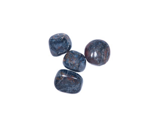 Tumbled pietersite from Namibia isolated on white background