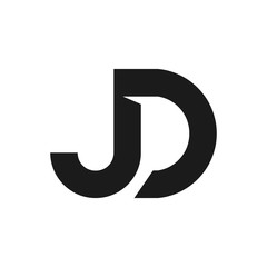 JD letter stock logo design vector