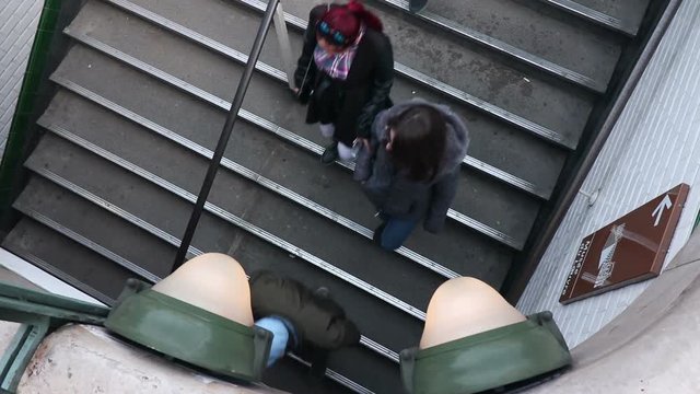 busy metro scene in Paris