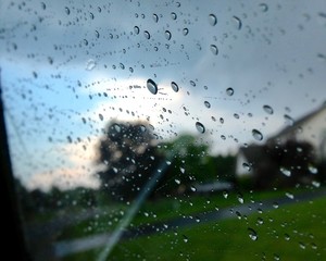 Rain Drops on Glass