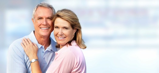 Obraz premium Senior couple smiling.