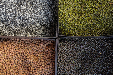 Seeds and beans on the market