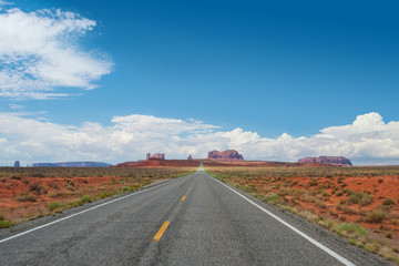 Road trip through the American Southwest desert and Monument Valley 