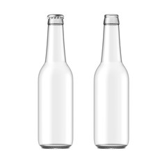 Glass bottle isolated on white background, 3D rendering