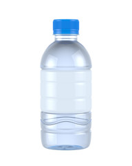 water bottle isolated on white background, 3D rendering
