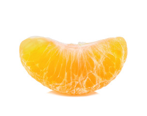 Lobe of orange isolated on white background