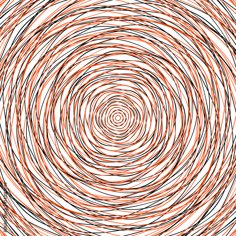 Aufkleber random concentric circles. abstract background with irregular circular pattern