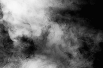 Smoke isolated on dark background