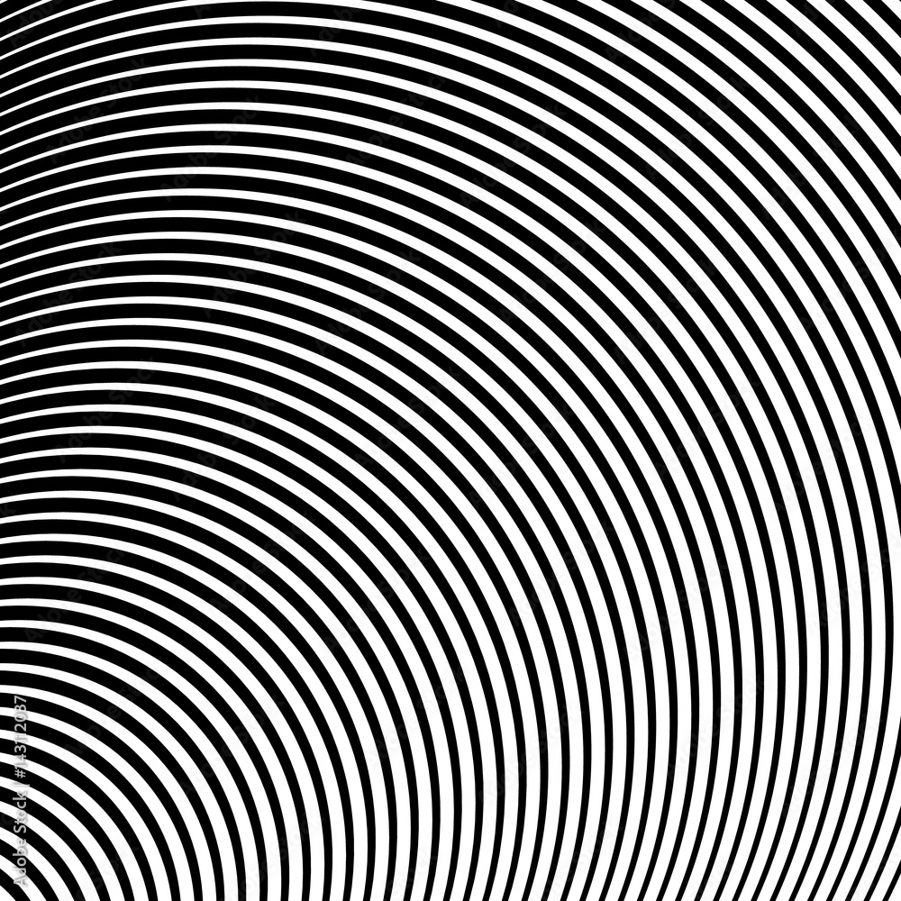 Poster concentric circles,concentric rings abstract geometric pattern. radial, radiating lines texture