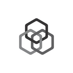 linked hexagon logo