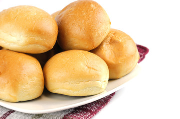 close up on fresh baked dinner roll