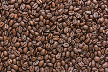 Roasted coffee beans for background