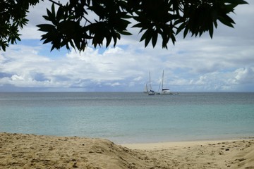 Beach in Grande Anse d' Arlet, Martinique Island, Lesser Antiles