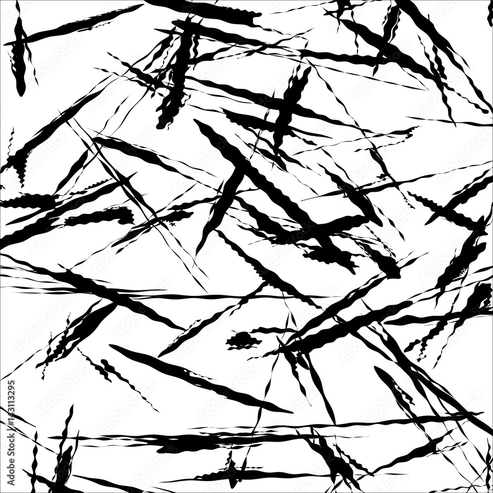 Poster geometric pattern of chaotic random shapes. rough edgy texture. abstract monochrome background, abst