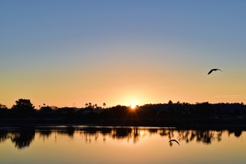 sun rise reflection