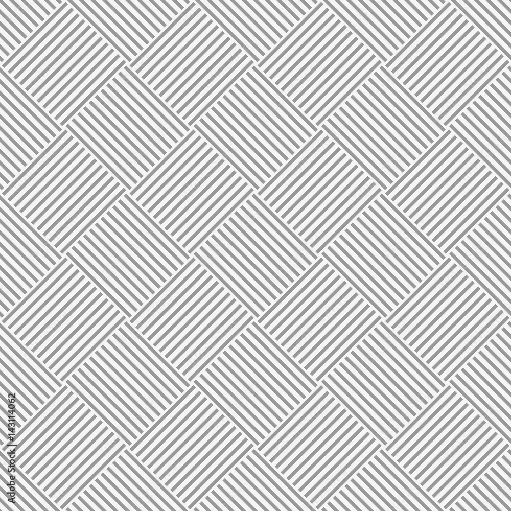 Fototapete Seamless (repeatable) geometric abstract monochrome pattern. Tileable geometrical background / texture