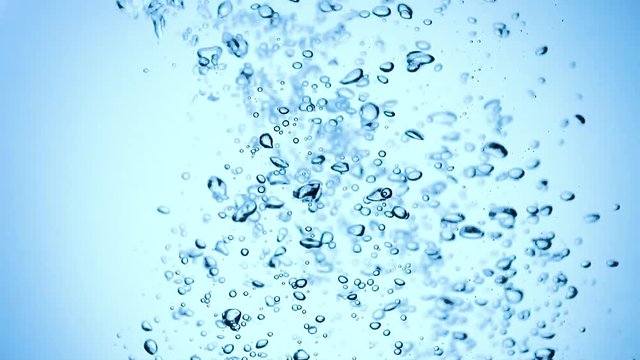 bubbles in water slow motion