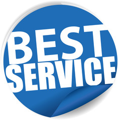 Best service blue Label, Sign, stickers and symbol.