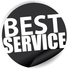 Best service black Label, Sign, stickers and symbol.