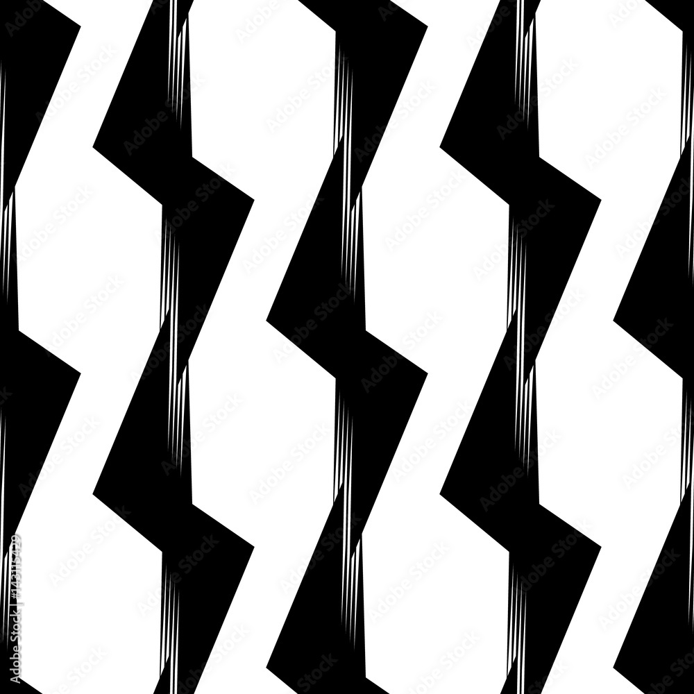 Poster Repeatable pattern. Abstract monochrome geometric repeatable pattern
