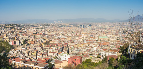 Fototapeta premium Napoli, Italy. Wonderful landscape on the city and its districts