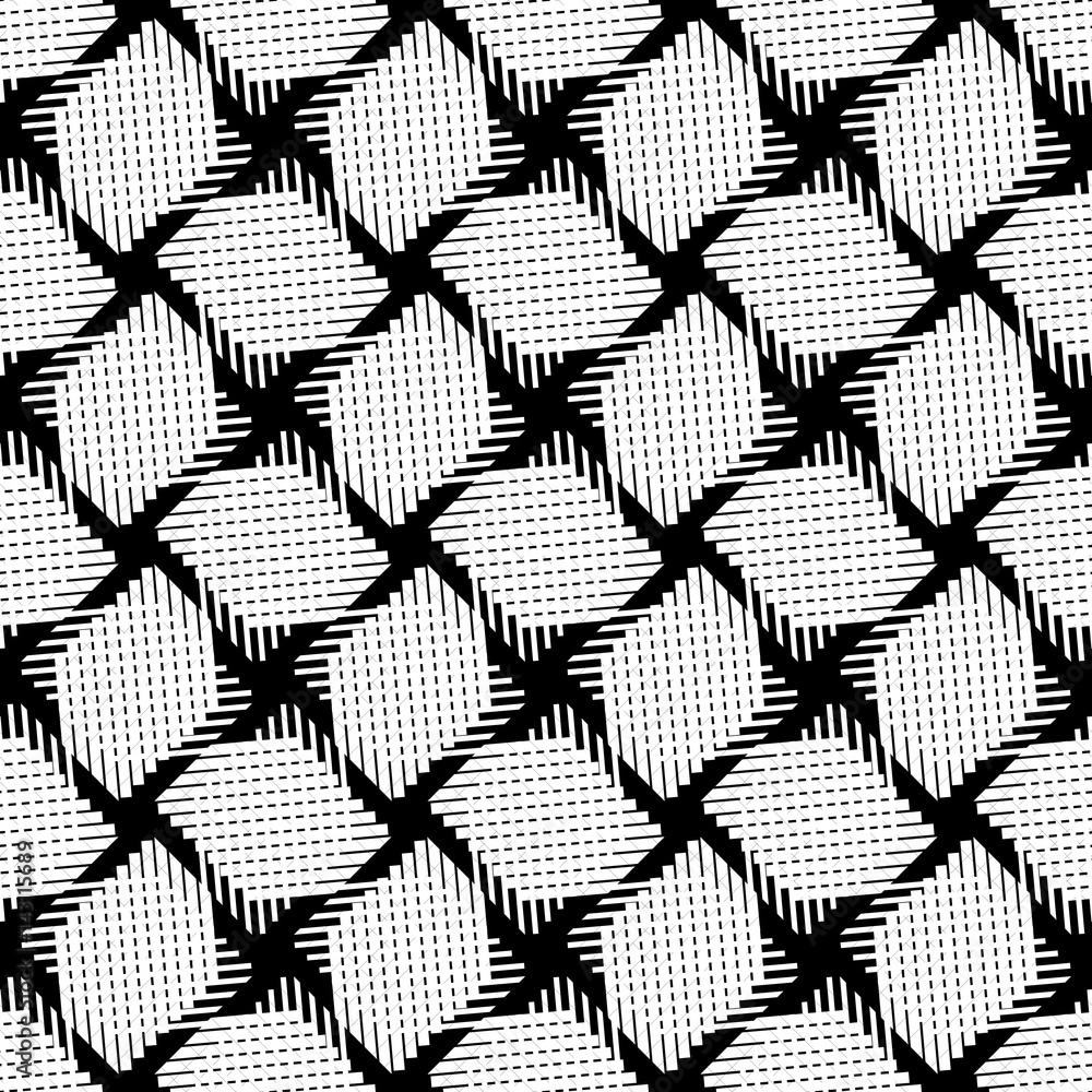 Poster seamless (repeatable) geometric abstract monochrome pattern. tileable geometrical background / textu