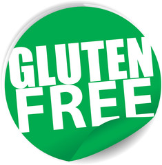 Gluten free green Label, Sign, stickers and symbol.