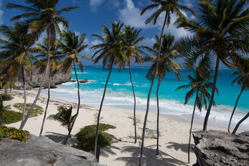 Obraz na płótnie Canvas Bottom Bay is one of the most beautiful beaches on the Caribbean island of Barbados.