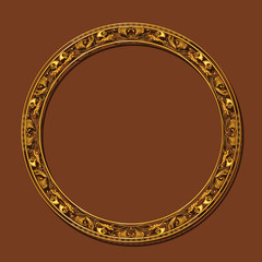 frame gold color with shadow