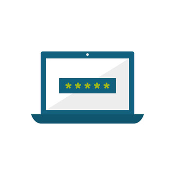 computer password security privacy vector icon illustration