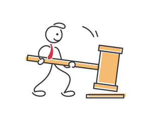 Creative Business Strategy Tips Stickman Illustration Concept - Take A Firm Decision