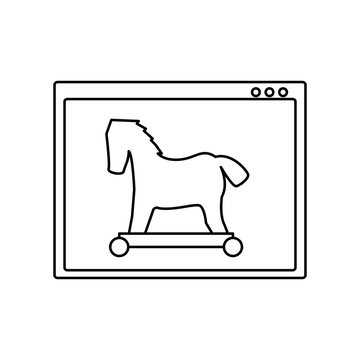 virus malware trojan symbol vector icon illustration