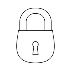 padlock security object vector icon illustration graphic design