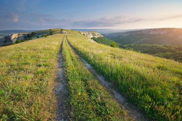 Road lane in mountain.