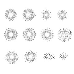 花火　イラスト　セット