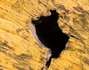 old yellow paint on wood