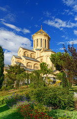 Fototapeta na wymiar Holy Trinity Cathedral in Tbilisi, Georgia